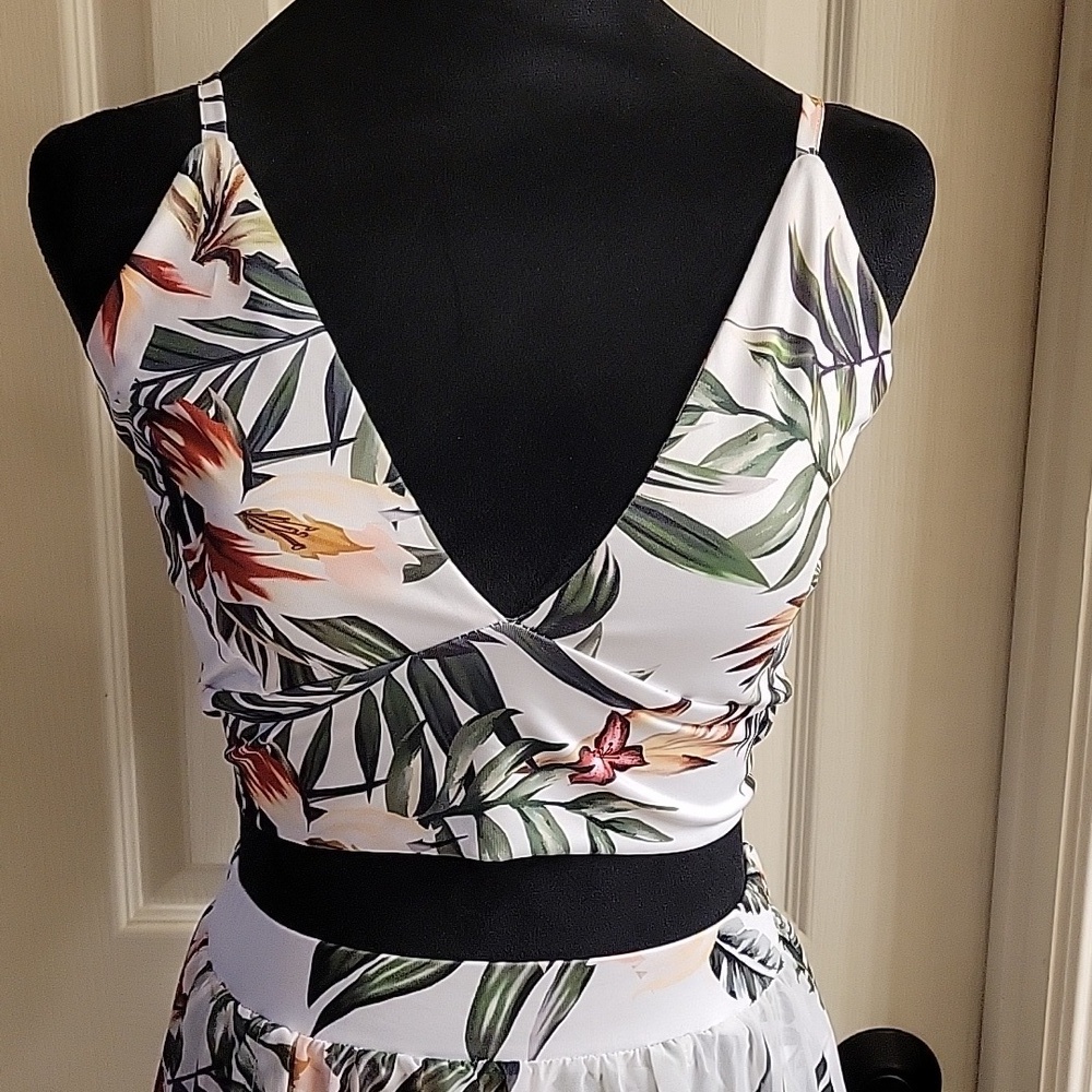 Tropical Floral Maxi Dress 2 Piece NWT - Picture 5 of 15